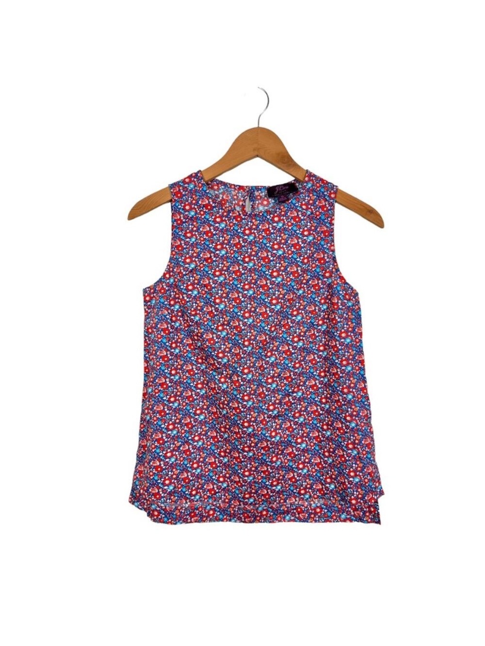 J.Crew x Liberty London Floral Sleeveless Tank Top Red Multicolor Women’s Size 6